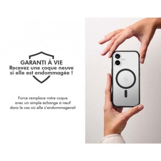Funda para móvil Force Case Air Xtrem Frost MagSafe híbrida negra para iPhone 17 Pro