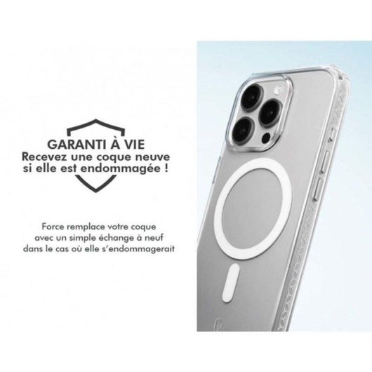 Funda para móvil Force Case Air Xtrem MagSafe Transparente Purpurina para iPhone 17