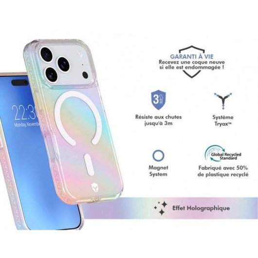 Cover Force Case FC Air MagSafe Trasparente Olografica Slim per iPhone 17 Pro