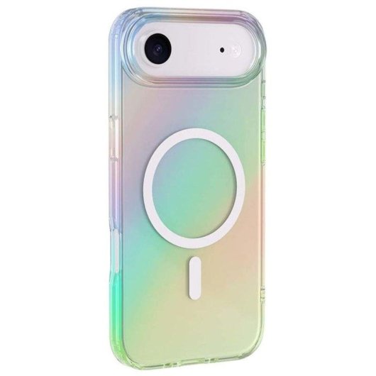 Bigben Hybrid MagSafe TPU+PC Hülle Transparent Irideszent für iPhone 17 Air