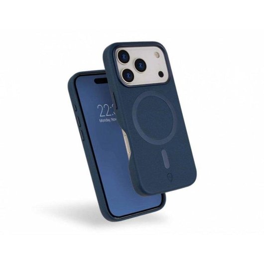 Funda para móvil Force Case FC Platinium MagSafe Slim Cuero Sintético Azul para iPhone 17 Pro