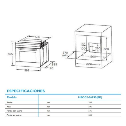 Forno Multifunções Midea 70L Pirolítico 60cm A+ Grill WiFi Preto