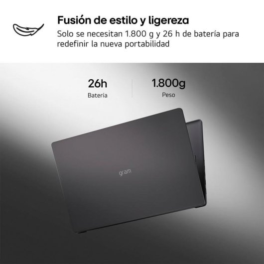Portátil LG Gram 16" AMD Ryzen AI 7 445 32GB 512GB SSD Radeon Graphics Sin SO
