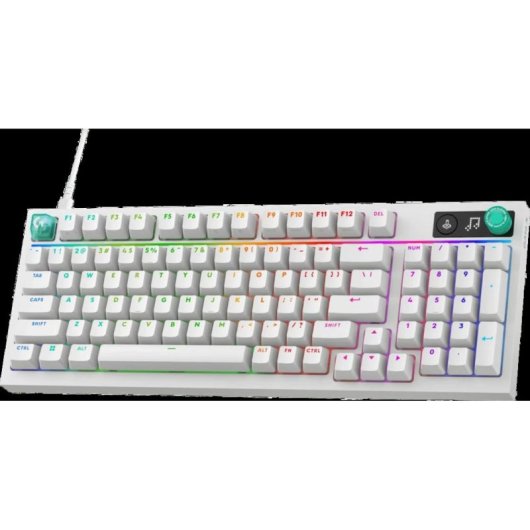 Teclado Logitech G316 X 98 mecânico RGB com cabo destacável inglês internacional