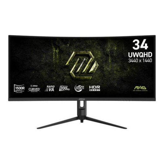 Monitor PC MSI MAG 342CQRF E20 34" UltraWide QHD 200Hz Rapid VA Curvo FreeSync Regolabile in altezza
