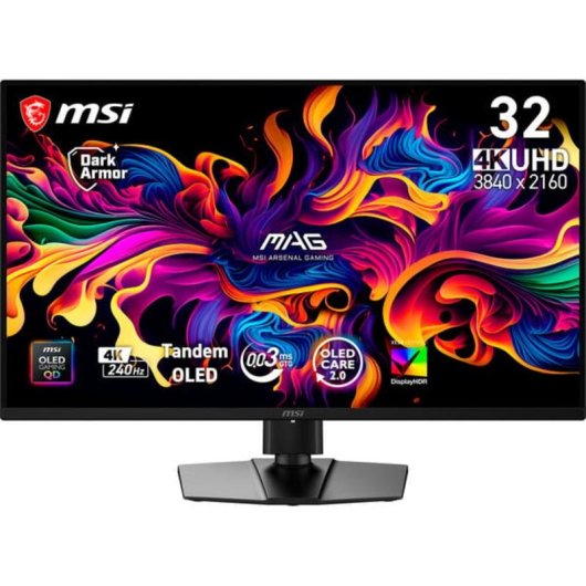 Écran PC MSI MAG 321UP QD-OLED X24 31,5" UltraHD 4K 240Hz QD-OLED ajustable