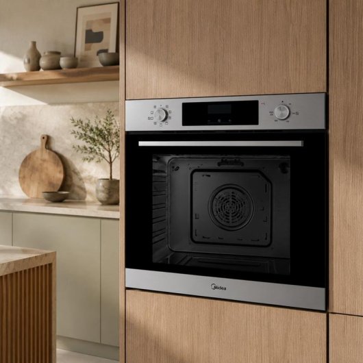 Horno Multifunción Midea 70L 60cm con Grill y Conectividad Negro