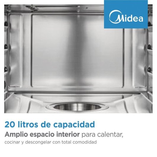 Microondas Midea 20 litros 800W com grill e painel táctil digital