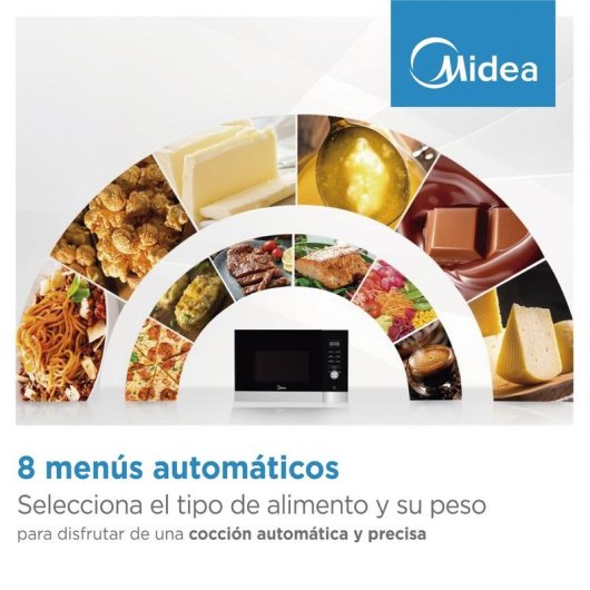 Microondas Midea 20 litros 800W com grill e painel táctil digital