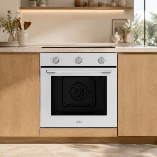 Horno Multifunción Midea 70L 60cm Hidrolítico A con Grill y WiFi Negro