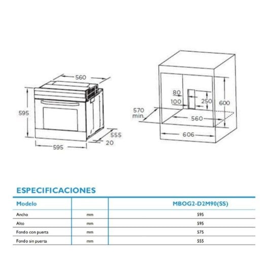 Horno Multifunción Midea 70L 60cm Negro con Conectividad y Grill con guías telescópicas