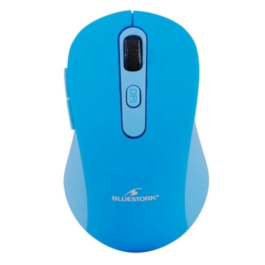 Ratón Bluestork M-WL-OFF65-BLUE Bluetooth RF 4800 DPI Azul Ambidiestro 6 Botones