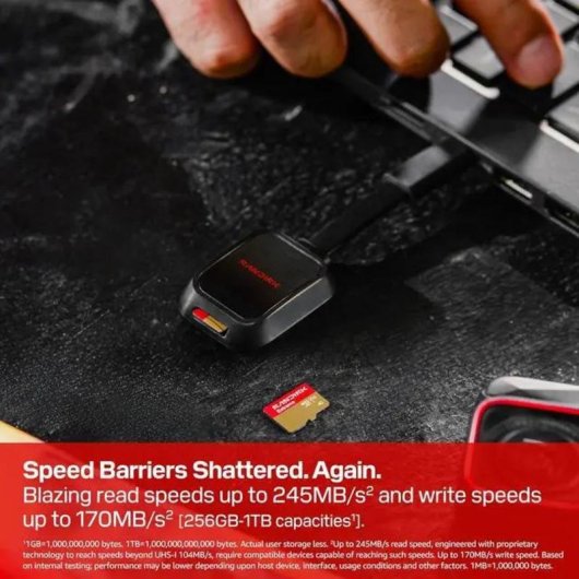 Carte MicroSD SanDisk Extreme SDSQXH9-256G-GZ6MA 256GB UHS-I A2 U3 V30