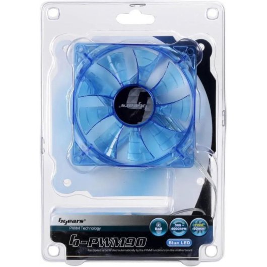 Zusatzlüfter BGears b-PWM 90 Blue 90mm 500-4000RPM mit blauen LEDs
