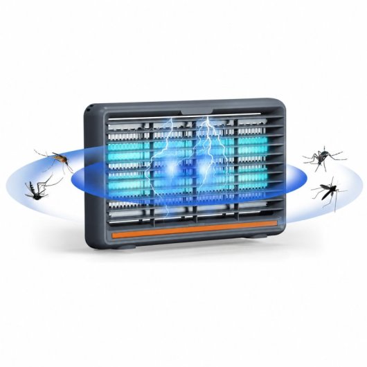 Lámpara Mata Mosquitos Karawan Con Luz Uv Y Rejilla De Descarga, Mata Insectos Eléctrico 360° Cobertura Hasta 60 M²-grande 10w