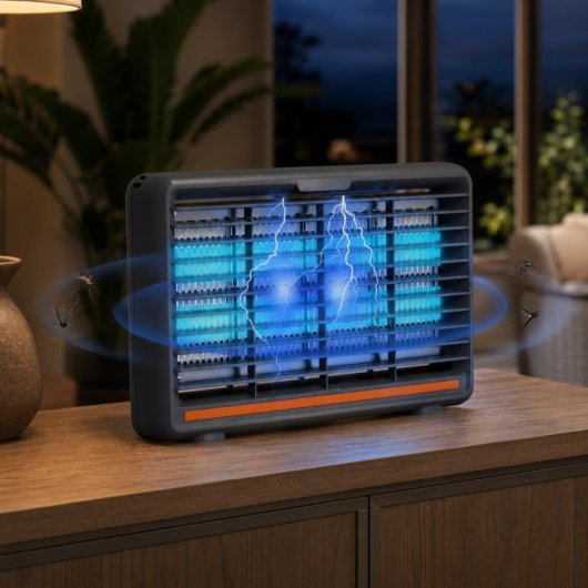 Lámpara Mata Mosquitos Karawan Con Luz Uv Y Rejilla De Descarga, Mata Insectos Eléctrico 360° Cobertura Hasta 60 M²-grande 10w