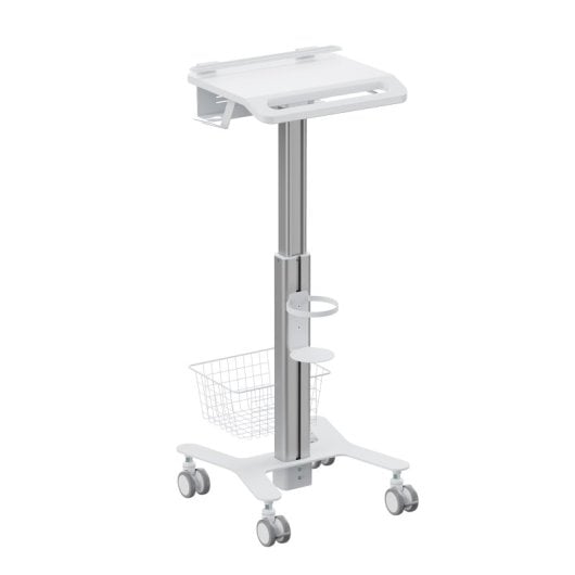 Kimex Carro Para Equipos Médicos Con Soporte Antirrobo Para Ordenador Portátil, Altura Regulable 80-120 Cm