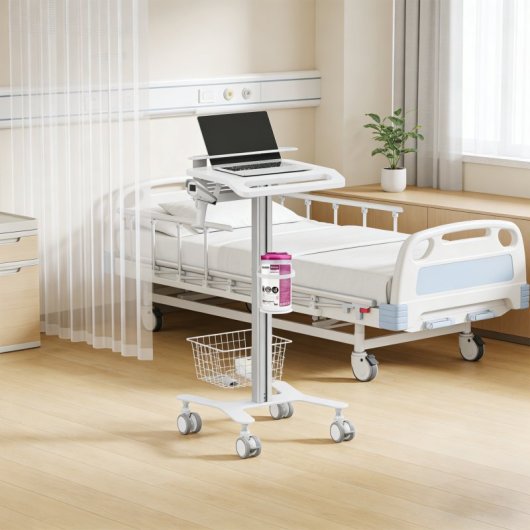 Kimex Carro Para Equipos Médicos Con Soporte Antirrobo Para Ordenador Portátil