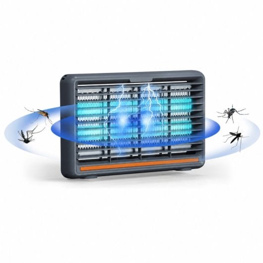 Lámpara Mata Mosquitos Karawan Con Luz Uv Y Rejilla De Descarga, Mata Insectos Eléctrico 360° Cobertura Hasta 60 M²-pequeño 8w