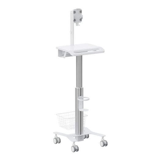Kimex Carro Para Equipos Médicos Con Soporte Para Tablets 7.9"-11", Altura Ajustable 80-120 Cm