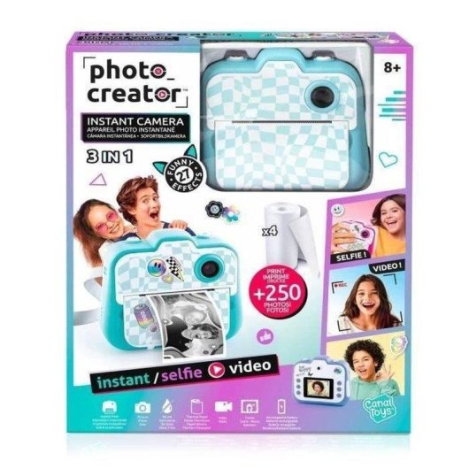 Fotocamera Istantanea Canal Toys Creator Ricaricabile LCD Colore Rosa