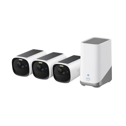 Cámara IP Eufy eufyCam E40 2K Visión Nocturna Interior y Exterior Alarma Solar