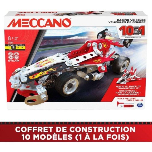 Bandai Meccano Racing Vehicle 10 In 1 Bausatz Rennwagen 225 Teile