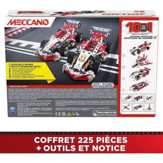 Bandai Meccano Racing Vehicle 10 In 1 Bausatz Rennwagen 225 Teile