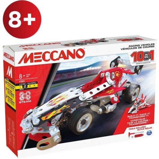 Bandai Meccano Racing Vehicle 10 In 1 Bausatz Rennwagen 225 Teile