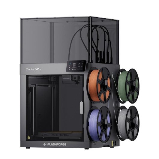 3D-Drucker Flashforge Creator 5 Pro 4 Köpfe Wifi USB Sichtfenster