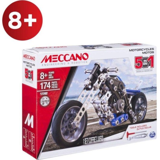 Meccano Kit De Construction Moto 5 Modèles Apm20103 17202 320 pièces