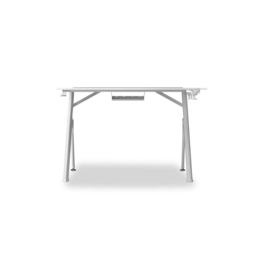 Mesa Gaming Drift 120cm Pannello in Fibra Bianco con Tappetino e Supporto