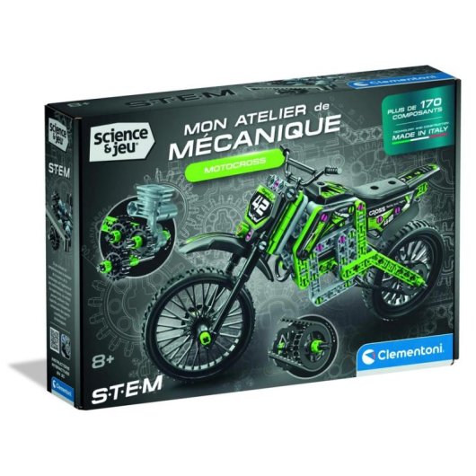 Clementoni Motocross Xtrem Kit De Construção Mecânica 52990 170+ peças