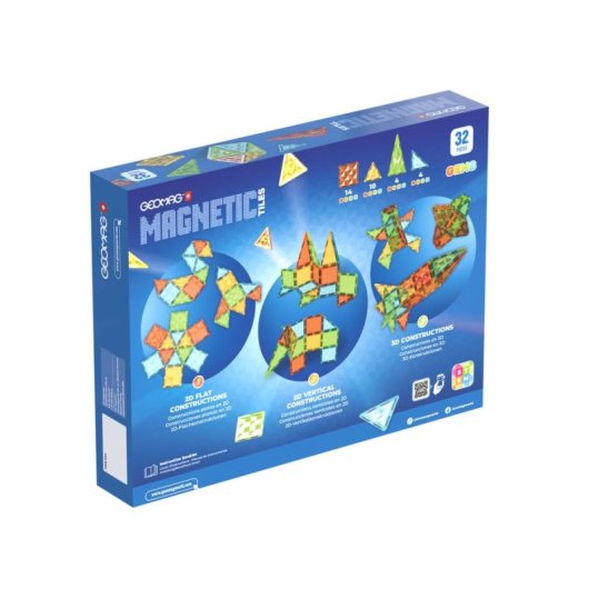 Geomag Magnetic Tiles Gems GM4101 32 Teile