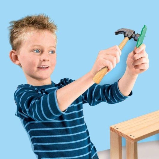 SES Creative Atelier De Menuiserie Kit Carpintería Infantil 57 piezas