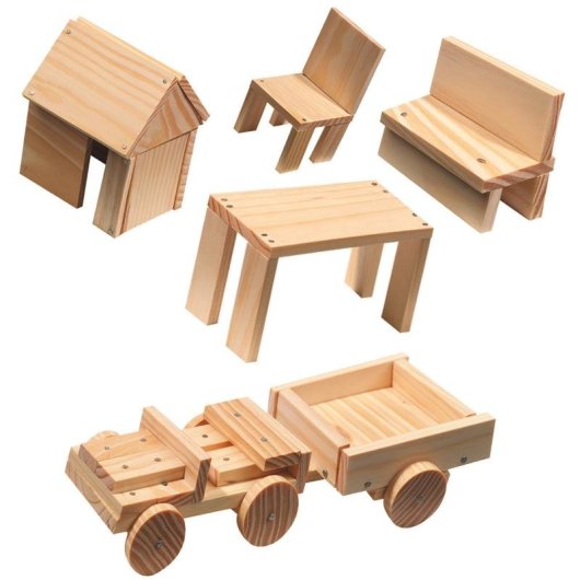 SES Creative Atelier De Menuiserie Kit Carpintería Infantil 57 piezas
