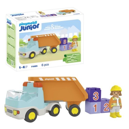 Playmobil Junior Kipp-LKW 71685 10 Teile