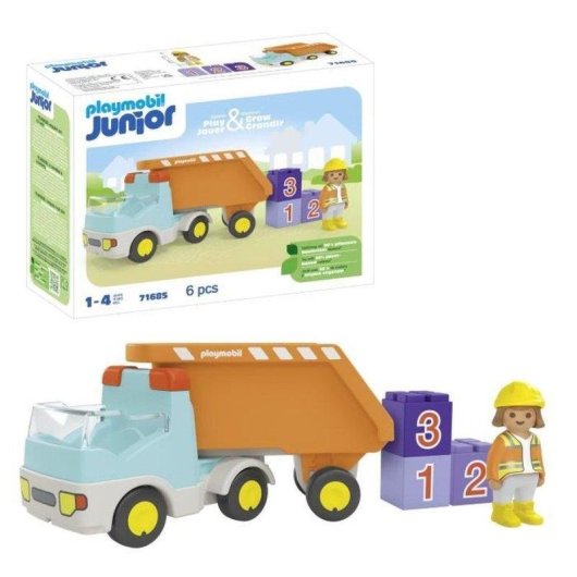 Playmobil Junior Kipp-LKW 71685 10 Teile