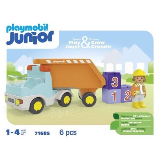 Playmobil Junior Kipp-LKW 71685 10 Teile