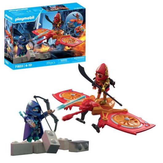 Playmobil Super Helden Held Und Sein Fliegender Drohne Vs Ninja 71833 39 Teile