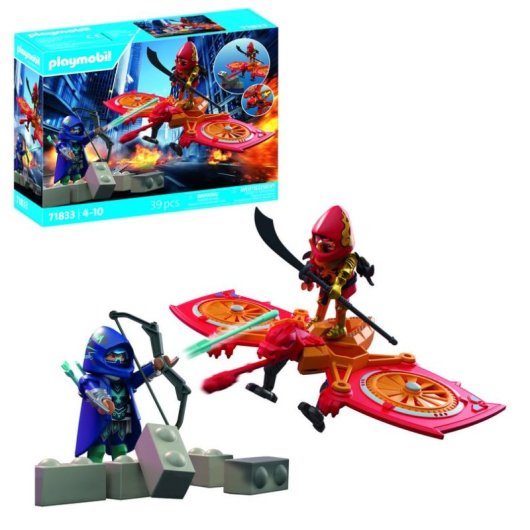 Playmobil Super Helden Held Und Sein Fliegender Drohne Vs Ninja 71833 39 Teile