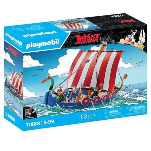 Playmobil Astérix Barque Pirate 71888 88 pièces