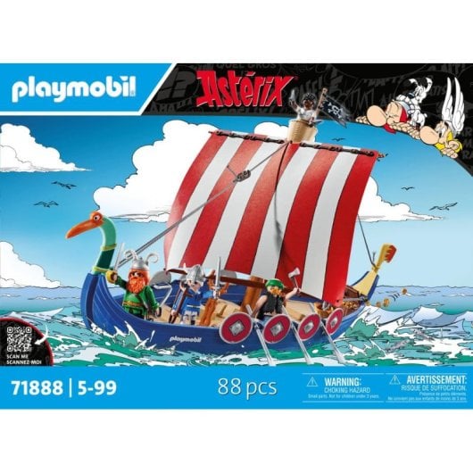 Playmobil Astérix Barque Pirate 71888 88 pièces