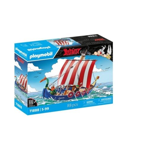 Playmobil Astérix Barque Pirate 71888 88 pièces