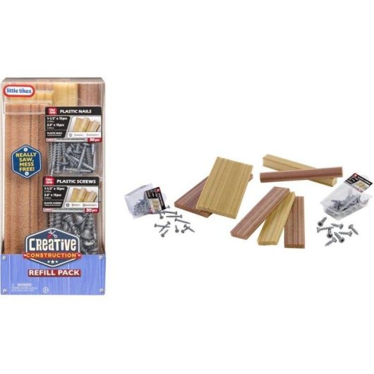 Little Tikes Creative Construction Holz, Nägel und Schrauben Spielzeug 408 Teile