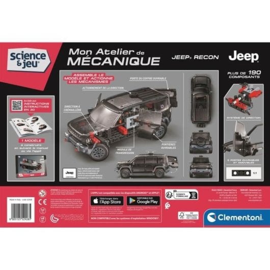 Clementoni Jeep Recon Kit Auto Elettrica Fuoristrada 200 pezzi