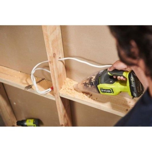 Aspirador de Mão Ryobi One+ 18V 600ml Filtro HEPA11 1100 L/min Sem Bateria