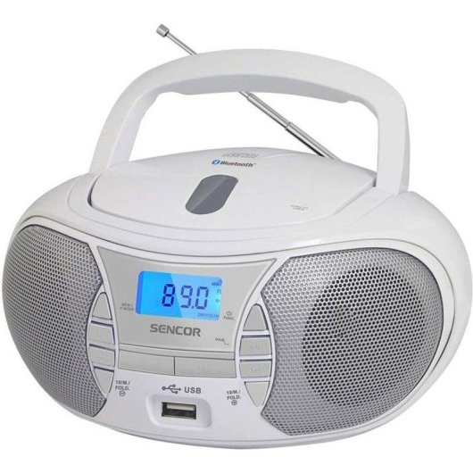 Rádio CD Sencor SPT 2700 WH Bluetooth 5.0 USB FM 30 Presets