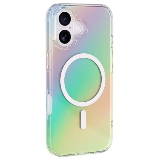 Capa Bigben Híbrida TPU PC Iridescente Holográfica Antichoque para iPhone 17