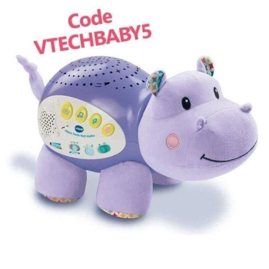 Projetor VTech Hippo Dodo Nuit Étoilée Peluche Multicolor Sensor Sonoro